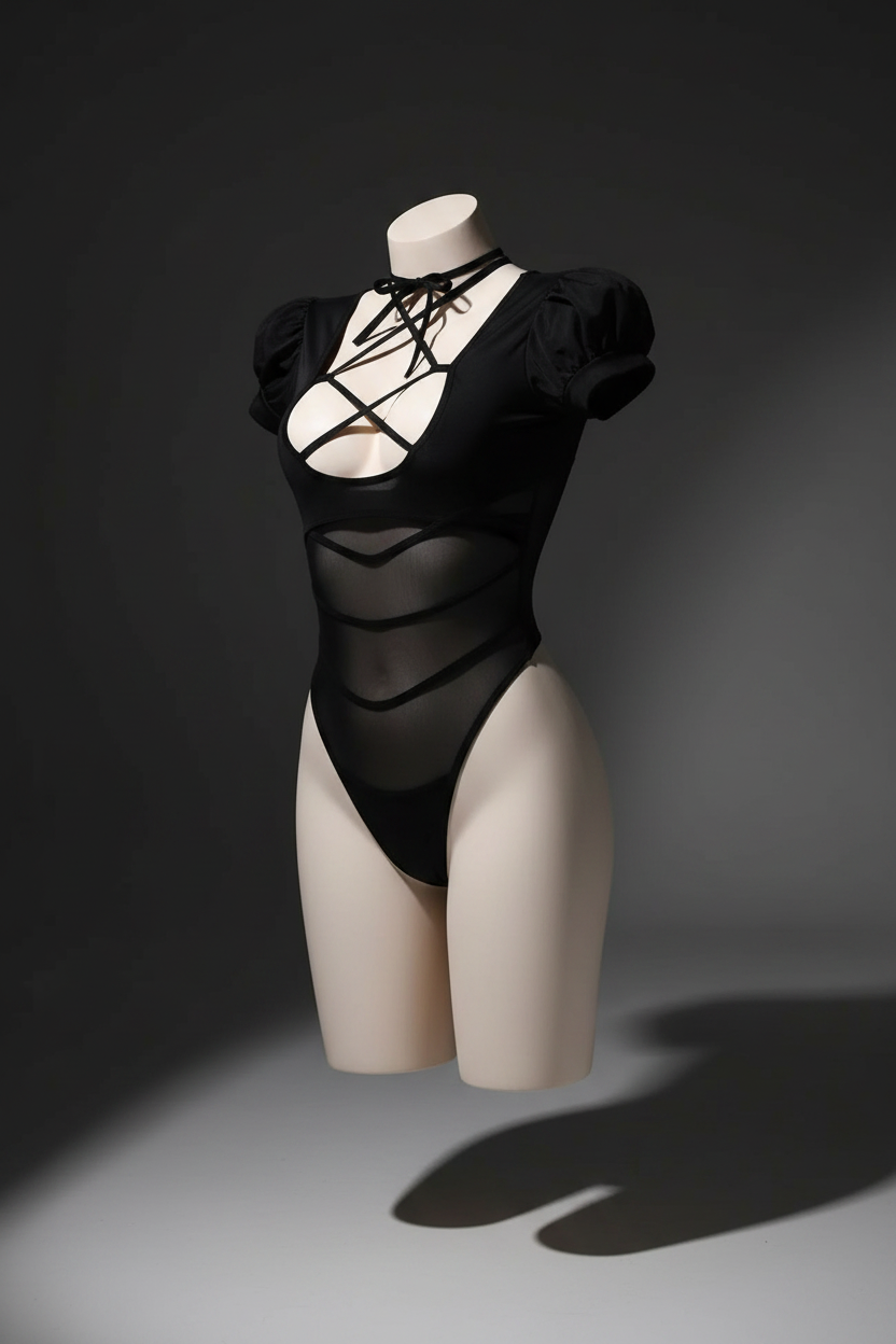 The Geo Mesh Cut-Out Bra