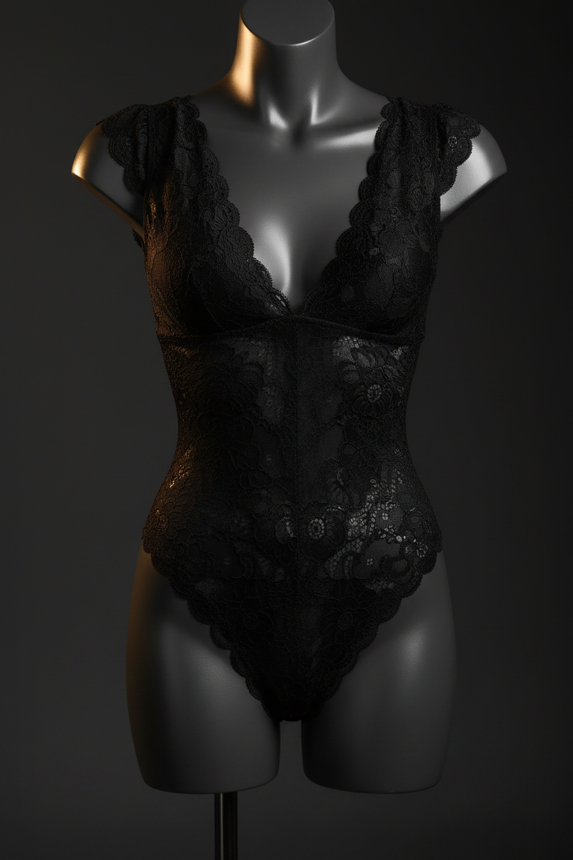 The Noir Siren Bodysuit - Black